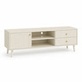 Mobile TV con 2 cassetti e anta in MDF bianco 160 x 40 x 55 cm